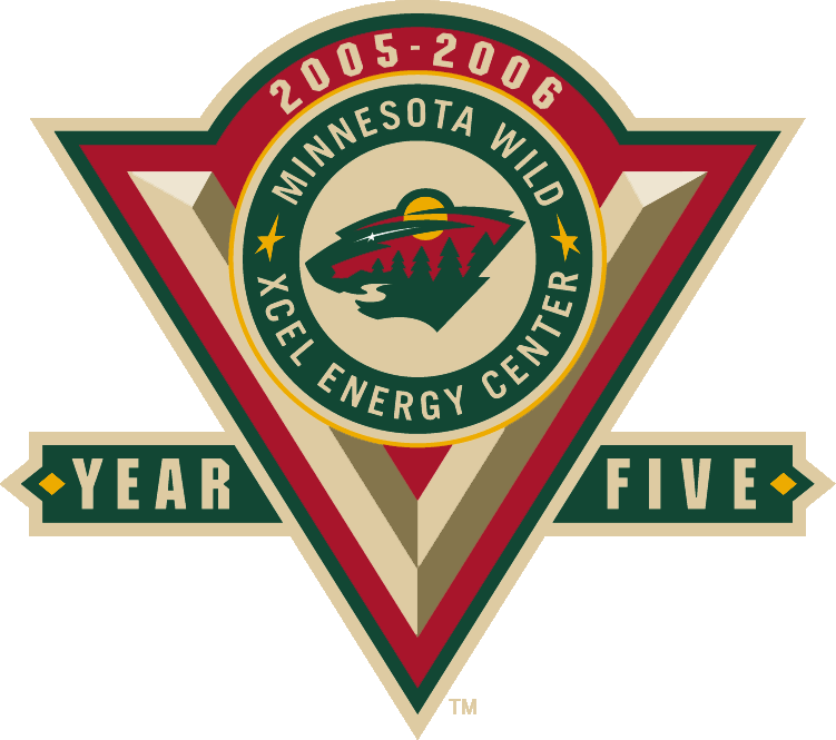 Minnesota Wild 2006 Anniversary Logo iron on transfers for clothing